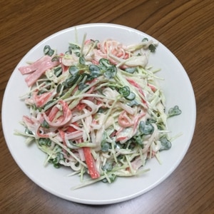 かいわれとカニカマの簡単サラダ